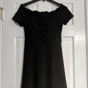Black scalloped dress